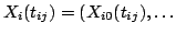 $X_i(t_{ij})=(X_{i0}(t_{ij}), \ldots$