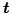 $\mbox{\boldmath $t$}$
