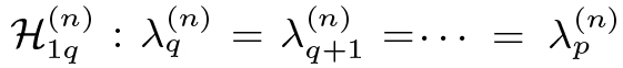 H(n)1q : ?(n)q = ?(n)q+1 =   = ?(n)p
