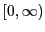 $[0,\infty)$