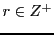 $r\in\mathbb{Z}^+$